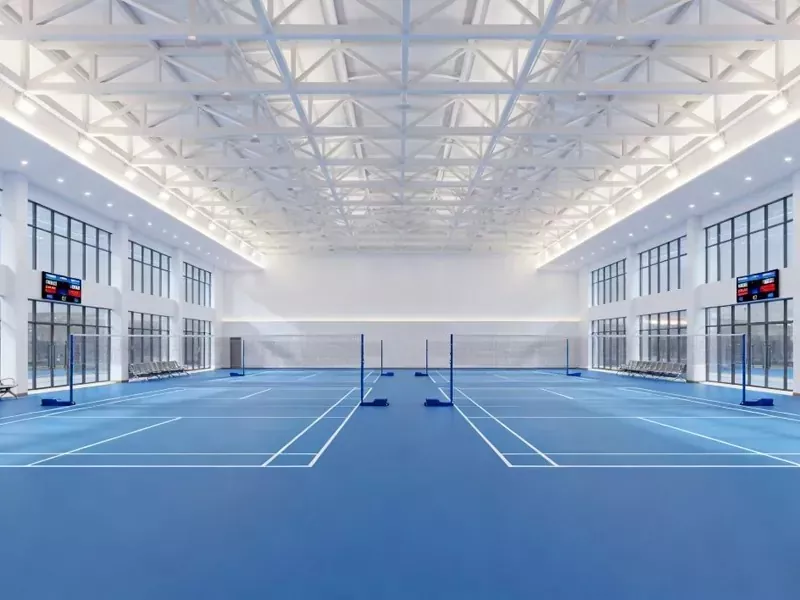 Sisäsulkapallohallin teräsrakenne