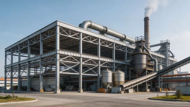 Teräsrakenteiden metallurgisen tehtaan rakentaminen
